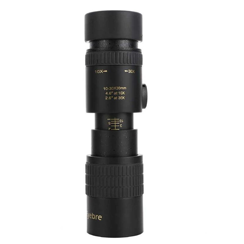 (image for) 10-30x30 Portable Retractable Mini Monocular BAK4 Prism Dual Focus Lens Telescope For Bird Watching Hiking Camping Travel Monoculars