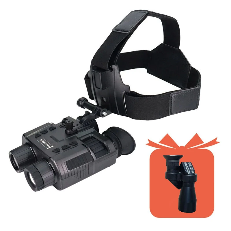 (image for) NV8000 3D Night Vision Binoculars Goggles Infrared Digital Head Mount Built-in Battery Rechargeable Camping Equipment